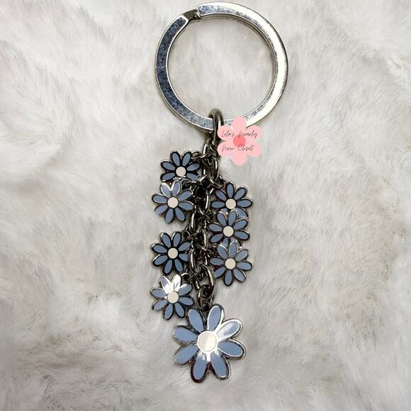 Coach Handbags - Vintage Coach y2k Blue Daisy Bag Charm Key Fob